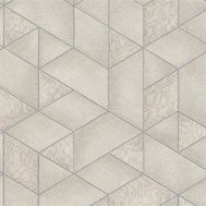 Vliesové tapety na zeď HIT 10323-02, rozměr 10,05 m x 0,53 m, geometrický vzor béžový se stříbrnou spárou, Erismann