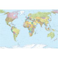Fototapeta World Map, rozměr 368 cm x 248 cm, fototapety mapa světa, KOMAR XXL4-038