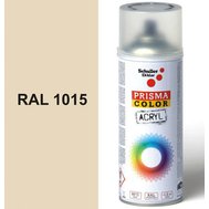 Sprej béžový lesklý 400ml, odstín RAL 1015 barva světlá slonovina, Schuller Ehklar, barvy ve spreji PRISMA COLOR 91308