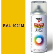 Sprej žlutý matný 400ml, odstín RAL 1021M barva žlutá matná, Schuller Ehklar, barvy ve spreji PRISMA COLOR 91324
