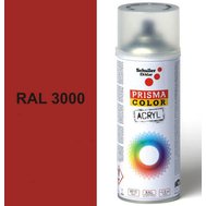 Sprej červený lesklý 400ml, odstín RAL 3000 barva ohnivě červená, Schuller Ehklar, barvy ve spreji PRISMA COLOR 91022