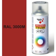 Sprej červený matný 400ml, odstín RAL 3000M barva červená matná, Schuller Ehklar, barvy ve spreji PRISMA COLOR 91005