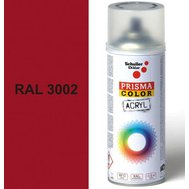 Sprej červený lesklý 400ml, odstín RAL 3002 barva karmínově červená, Schuller Ehklar, barvy ve spreji PRISMA COLOR 91006