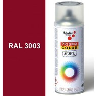 Sprej červený lesklý 400ml, odstín RAL 3003 barva červená rubínová, Schuller Ehklar, barvy ve spreji PRISMA COLOR 91028