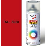 Sprej červený lesklý 400ml, odstín RAL 3020 barva dopravní červená, Schuller Ehklar, barvy ve spreji PRISMA COLOR 91027