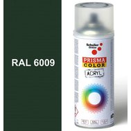 Sprej zelený lesklý 400ml, odstín RAL 6009 barva jedlově zelená, Schuller Ehklar, barvy ve spreji PRISMA COLOR 91348