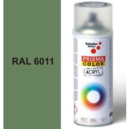 Sprej zelený lesklý 400ml, odstín RAL 6011 barva rezedově zelená, Schuller Ehklar, barvy ve spreji PRISMA COLOR 910115