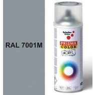 Sprej šedý matná 400ml, odstín RAL 7001M barva stříbrně šedá matná, Schuller Ehklar, barvy ve spreji PRISMA COLOR 91327