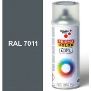 Sprej šedý lesklý 400ml, odstín RAL 7011 barva ocelově šedá, Schuller Ehklar, barvy ve spreji PRISMA COLOR 91020