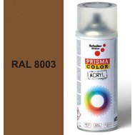 Sprej hnědý lesklý 400ml, odstín RAL 8003 barva hnědá hlína, Schuller Ehklar, barvy ve spreji PRISMA COLOR 91332