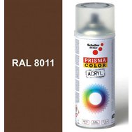 Sprej hnědý lesklý 400ml, odstín RAL 8011 barva ořechově hnědá, Schuller Ehklar, barvy ve spreji PRISMA COLOR 91331