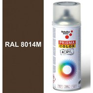 Sprej hnědý matný 400ml, odstín RAL 8014M barva sépiová matná, Schuller Ehklar, barvy ve spreji PRISMA COLOR 91029