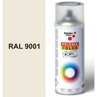Sprej krémový lesklý 400ml, odstín RAL 9001 barva krémová, Schuller Ehklar, barvy ve spreji PRISMA COLOR 91014