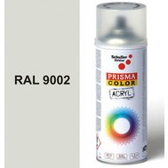 Sprej šedý lesklý 400ml, odstín RAL 9002 barva bílo šedá, Schuller Ehklar, barvy ve spreji PRISMA COLOR 91036