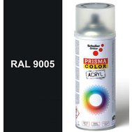 Sprej černý lesklý 400ml odstín RAL 9005 barva černá, Schuller Ehklar, barvy ve spreji PRISMA COLOR 91002