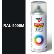 Sprej černý matný 400ml, odstín RAL 9005M barva černá matná, Schuller Ehklar, barvy ve spreji PRISMA COLOR 91004