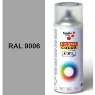 Sprej šedý lesklý 400ml, odstín RAL 9006 barva bílá hliníková, Schuller Ehklar, barvy ve spreji PRISMA COLOR 91346
