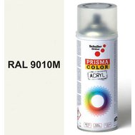 Sprej bílý matný 400ml, odstín RAL 9010M barva bílá matná, Schuller Ehklar, barvy ve spreji PRISMA COLOR 91003