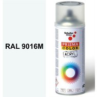 Sprej dopravní bílý matný 400ml, odstín RAL 9016M barva dopravní bílá matná, Schuller Ehklar, barvy ve spreji PRISMA COLOR 91328