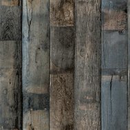 Vliesové tapety na zeď Wanderlust WL1402, rozměr 10,05 m x 0,53 m, dřevo modro-hnědé, Grandeco