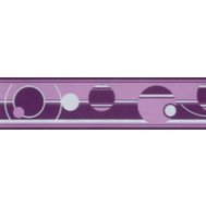 Samolepící bordura abstraktní kruhy fialové 50029 5 m x 5 cm IMPOL TRADE