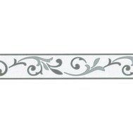 Samolepící bordura D 58-012-5, rozměr 5 m x 5,8 cm, ornamenty šedé, IMPOL TRADE