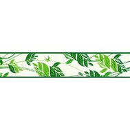 Samolepící bordura D58-037-1, rozměr 5 m x 5,8 cm, pnoucí listy zelené, IMPOL TRADE