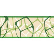 Samolepící bordury čtverce zelené 69049, rozměr 5 m x 6,9 cm, IMPOL TRADE