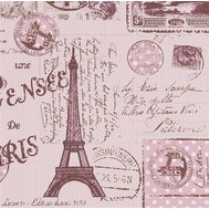 Papírové tapety na zeď Boys & Girls 93630-2, pohlednice růžové, rozměr 10,05 m x 0,53 m, A.S.Création
