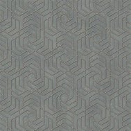 Vliesové tapety na zeď IMPOL City Glam 32609, geometrický vzor tmavě šedý s růžovými metalickými odlesky, rozměr 10,05 m x 0,53 m, Marburg
