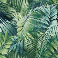 Vliesové tapety na zeď 170702, rozměr 10,05 m x 0,53 m, Tropical Jungle zelená, GRANDECO