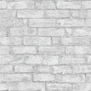Vliesové tapety na zeď Imitations 6318-10, rozměr 10,05 m x 0,53 cm, cihlová stěna šedá, Erismann