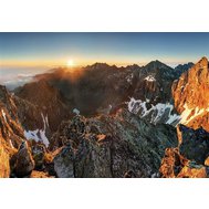 Vliesové fototapety Alpy a západ slunce 104 cm x 70,5 cm