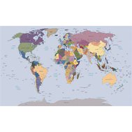 Vliesové fototapety, rozměr 312 cm x 219 cm, mapa světa, IMPOL TRADE 2142 VEXXL
