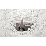 Fototapety, rozměr 368 cm x 254 cm, 3D New York černo-bílý, IMPOL TRADE 2721 P8