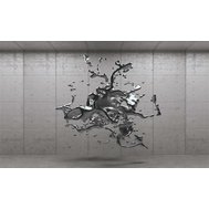 Vliesové fototapety 3D šedý abstrakt na betonovém podkladu rozměr 312 cm x 219 cm