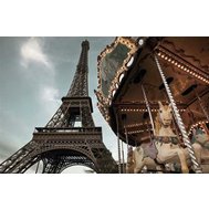 Fototapeta Eiffelova věž, rozměr 184 cm x 127 cm, fototapety Carrousel de Paris Komar 1-602