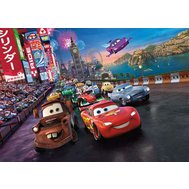 Fototapeta Disney Cars Mc Queen a Burák race 254 cm x 184 cm fototapety Komar 4-401