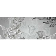 Vliesové fototapety, rozměr 250 cm x 104 cm, listy s tulipány, IMPOL TRADE 8-009VEP