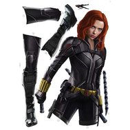 Samolepky na zeď, rozměr 100 cm x 70 cm, Disney Black Widow Stand, Komar 14748h