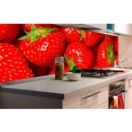 Samolepící tapety za kuchyňskou linku, rozměr 180 cm x 60 cm, jahody, DIMEX KI-180-025