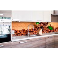 Samolepící tapety za kuchyňskou linku, rozměr 260 cm x 60 cm, kávová zrnka, DIMEX KI-260-006