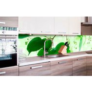 Samolepící tapety za kuchyňskou linku, rozměr 260 cm x 60 cm, zelené listy, DIMEX KI-260-010