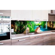Samolepící tapety za kuchyňskou linku, rozměr 260 cm x 60 cm, vodopády v lese, DIMEX KI-260-034