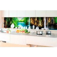 Samolepící tapety za kuchyňskou linku, rozměr 350 cm x 60 cm, vodopády v lese, DIMEX KI-350-034