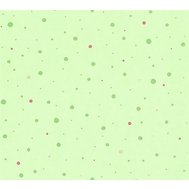 Dětské vliesové tapety na zeď Little Stars 35839-3, rozměr 10,05 m x 0,53 m, tečky zelené a růžové na zeleném podkladu, A.S.Création