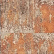 Vliesové tapety na zeď NEUE BUDE 2.0 36118-2, rozměr 10,05 m x 0,53 m, betonová zeď oranžovo-zlatá, A.S.Creation