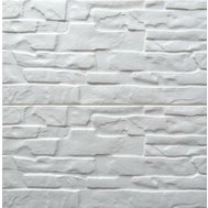 Samolepící pěnové 3D panely S45, cena za kus, rozměr 59 x 60 cm, ukládaný kámen bílý II, IMPOLTRADE
