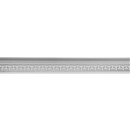 Polystyrenové dekorativní lišty M17-1, rozměr 1000 x 50 x 90 mm, bílo-stříbrná s řeckým klíčem, IMPOL TRADE