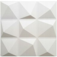 3D panel 0011, cena za kus, rozměr 50 cm x 50 cm, PYRAMIDS bílý, IMPOL TRADE